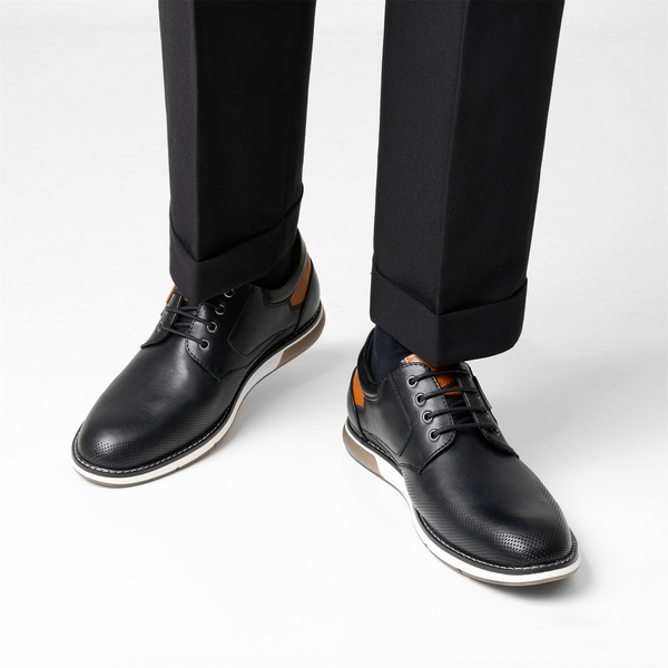 Men's Modern Casual Oxford Shoes - BLACK - 6